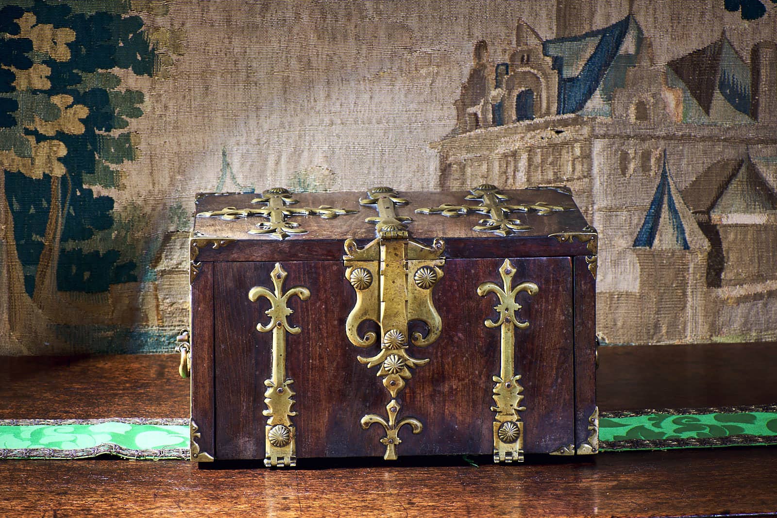William and Mary brass bound coffret