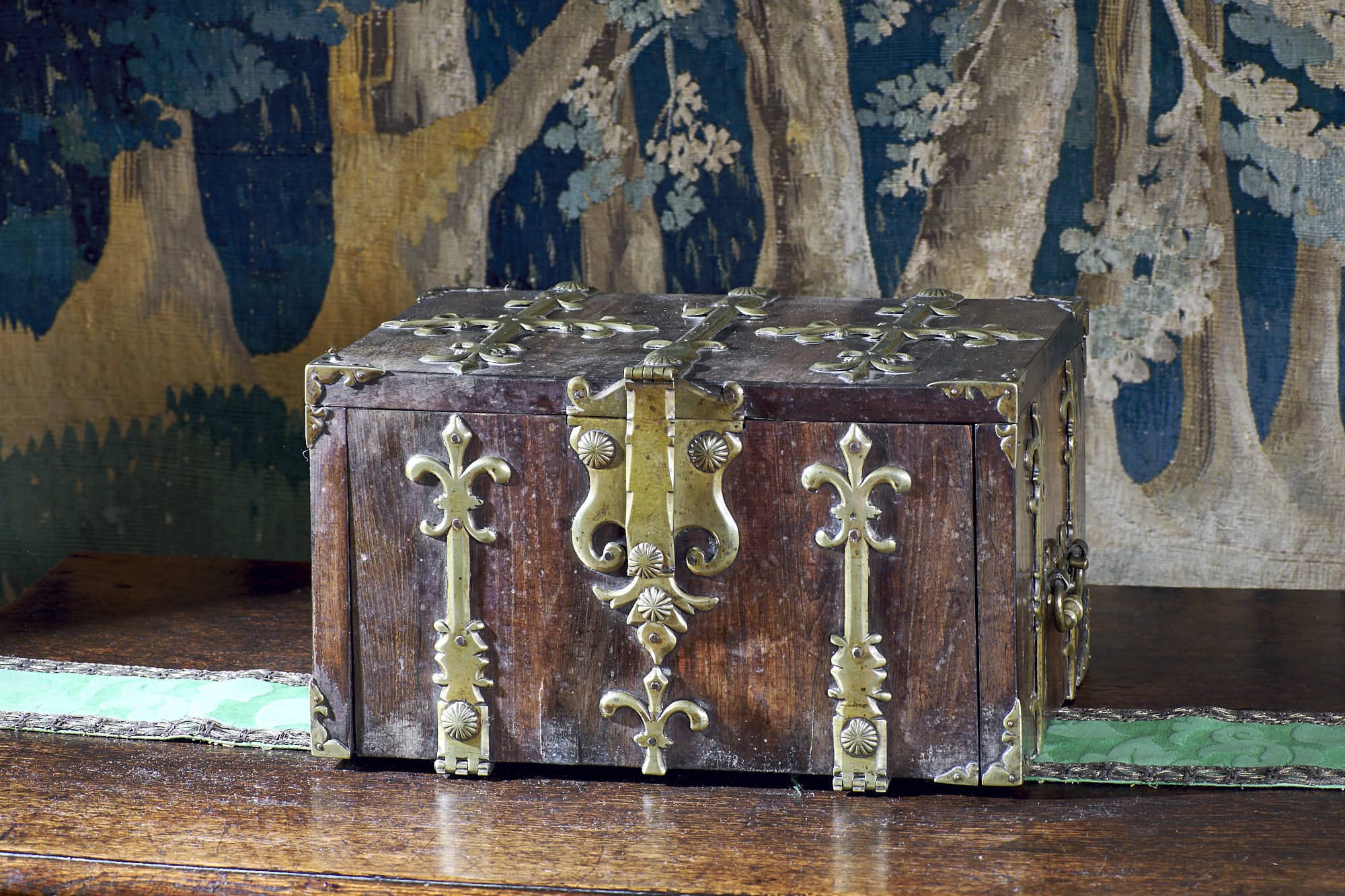 William and Mary brass bound coffret