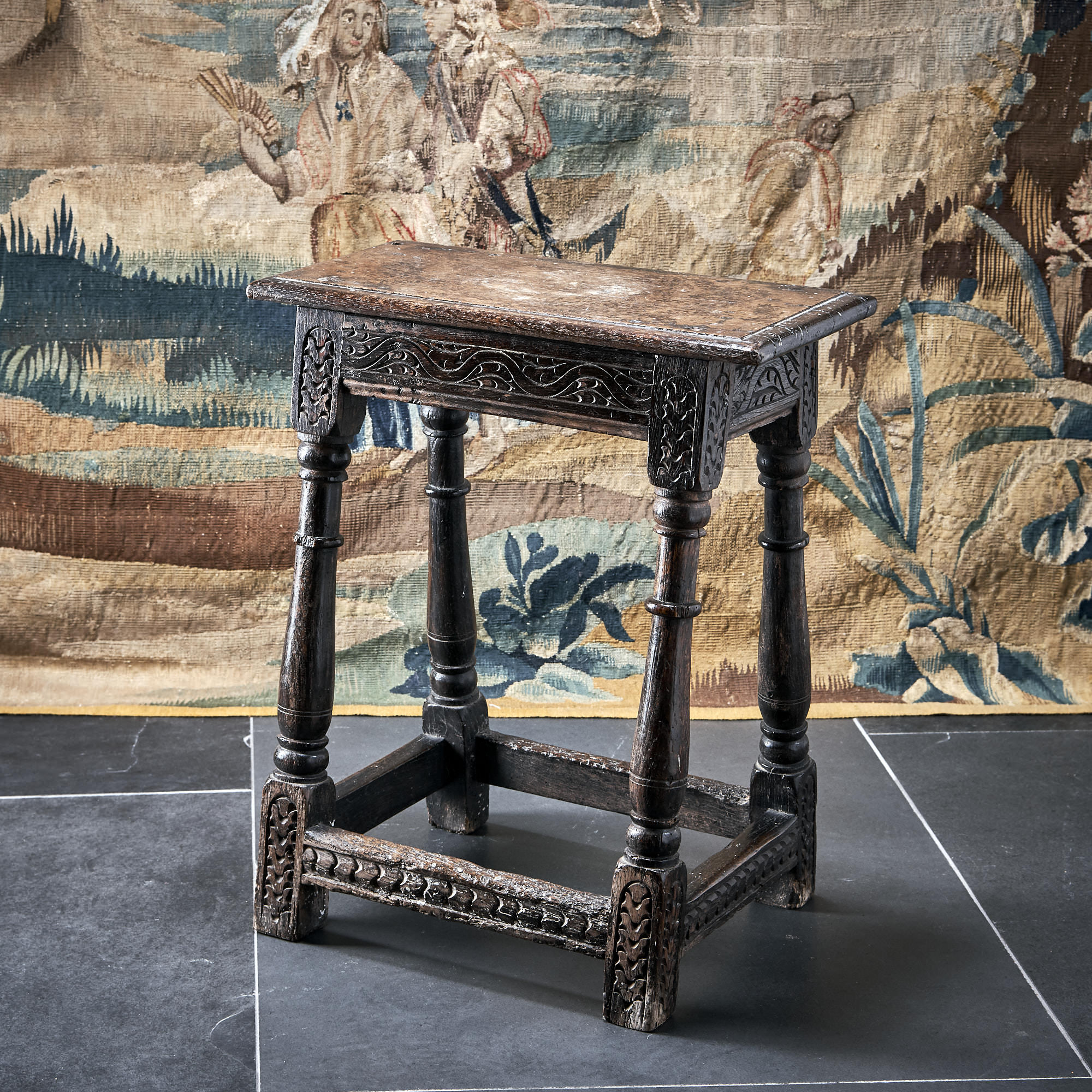 Charles I joined oak stool