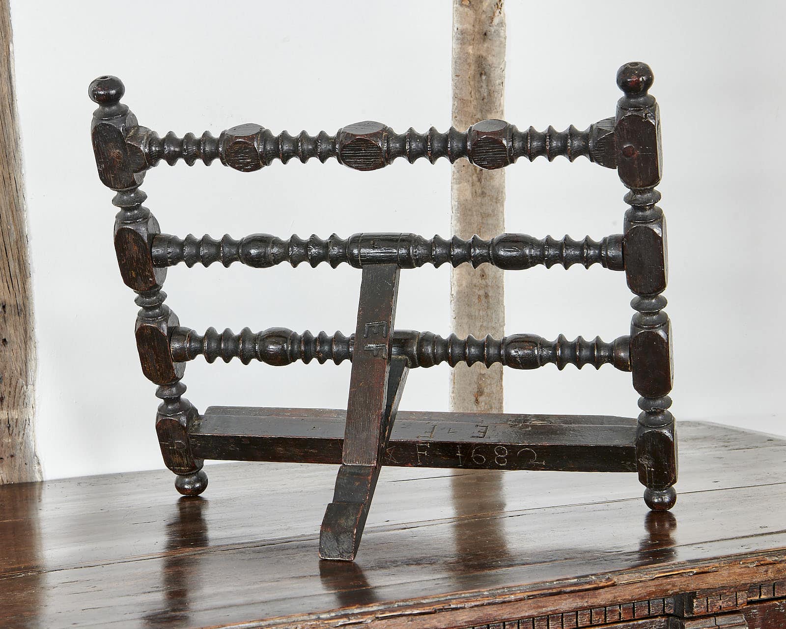 Charles II oak book rest