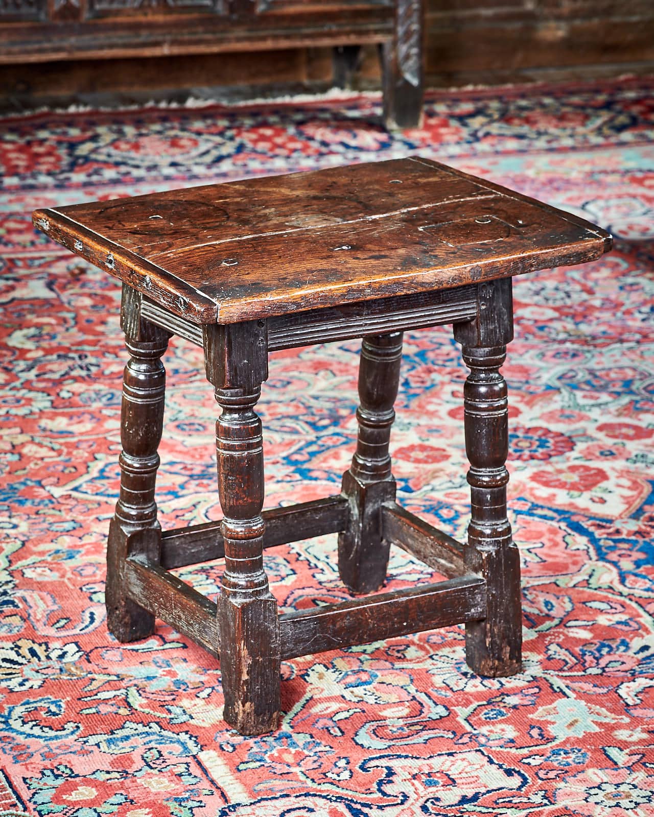 Charles I oak stool table