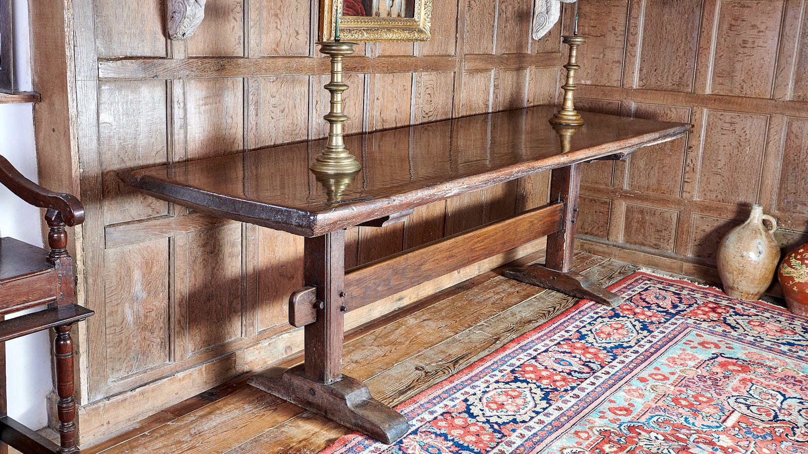 17th century joined trestle table