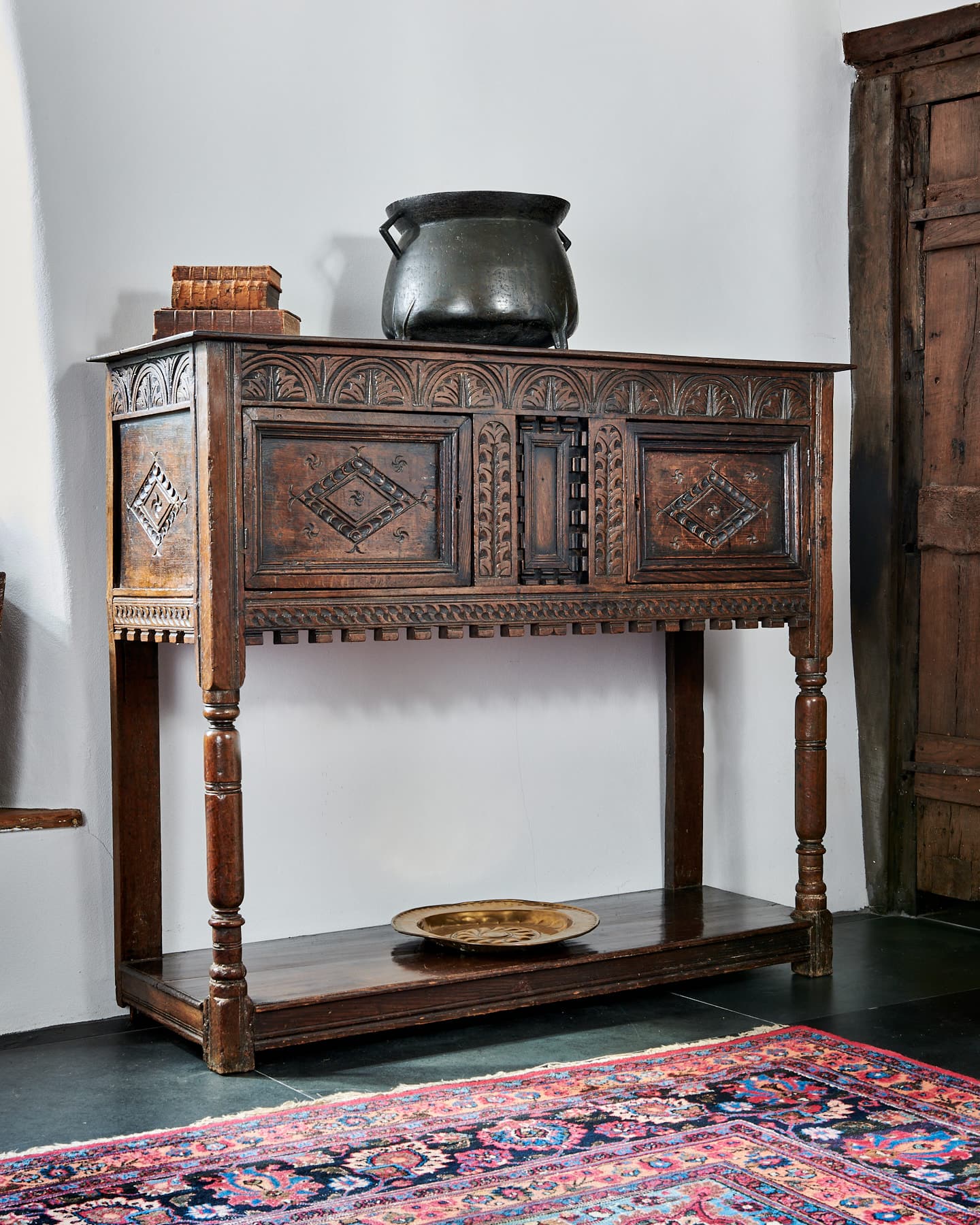 Charles I oak livery cupboard