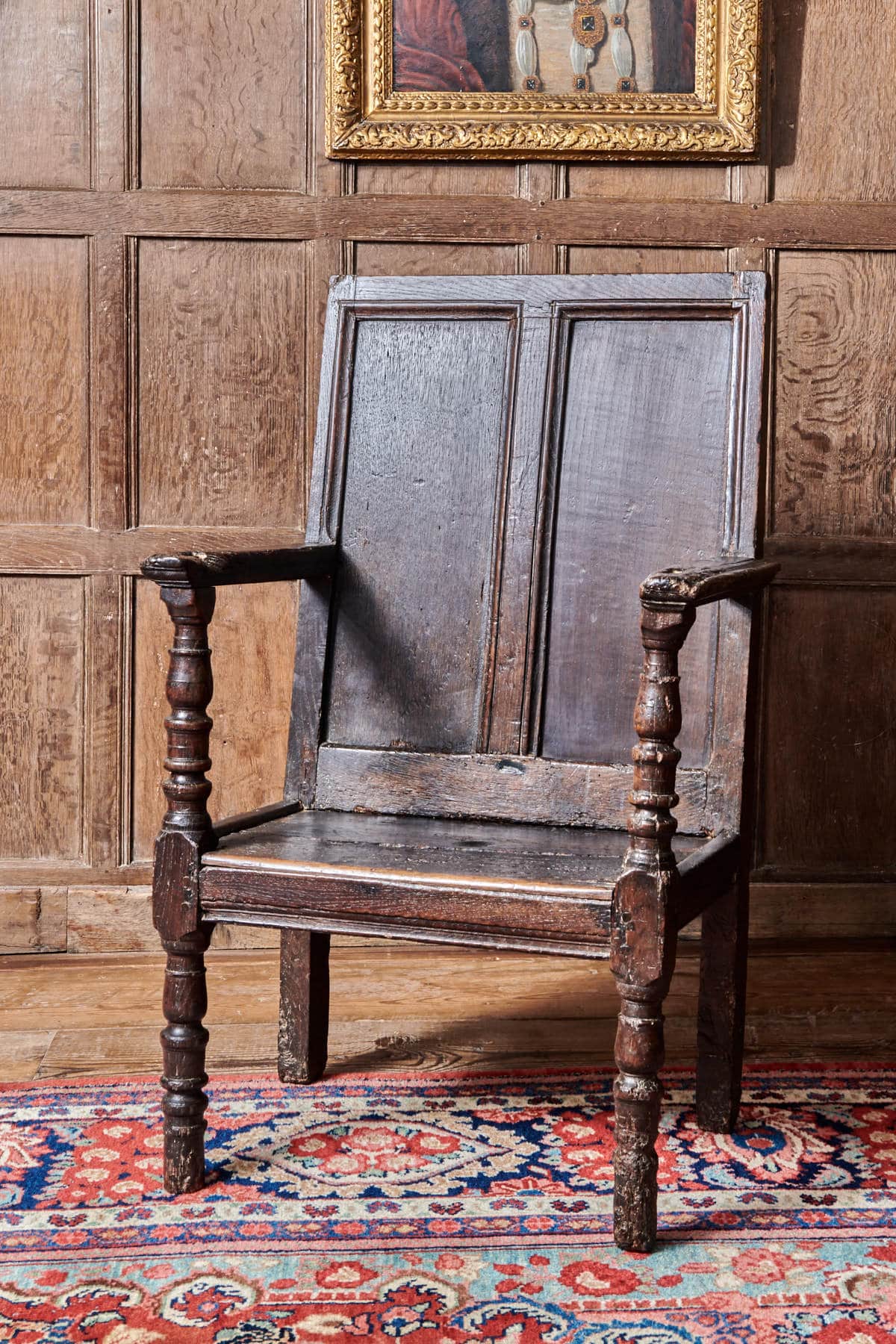 Henry VIII joined oak armchair