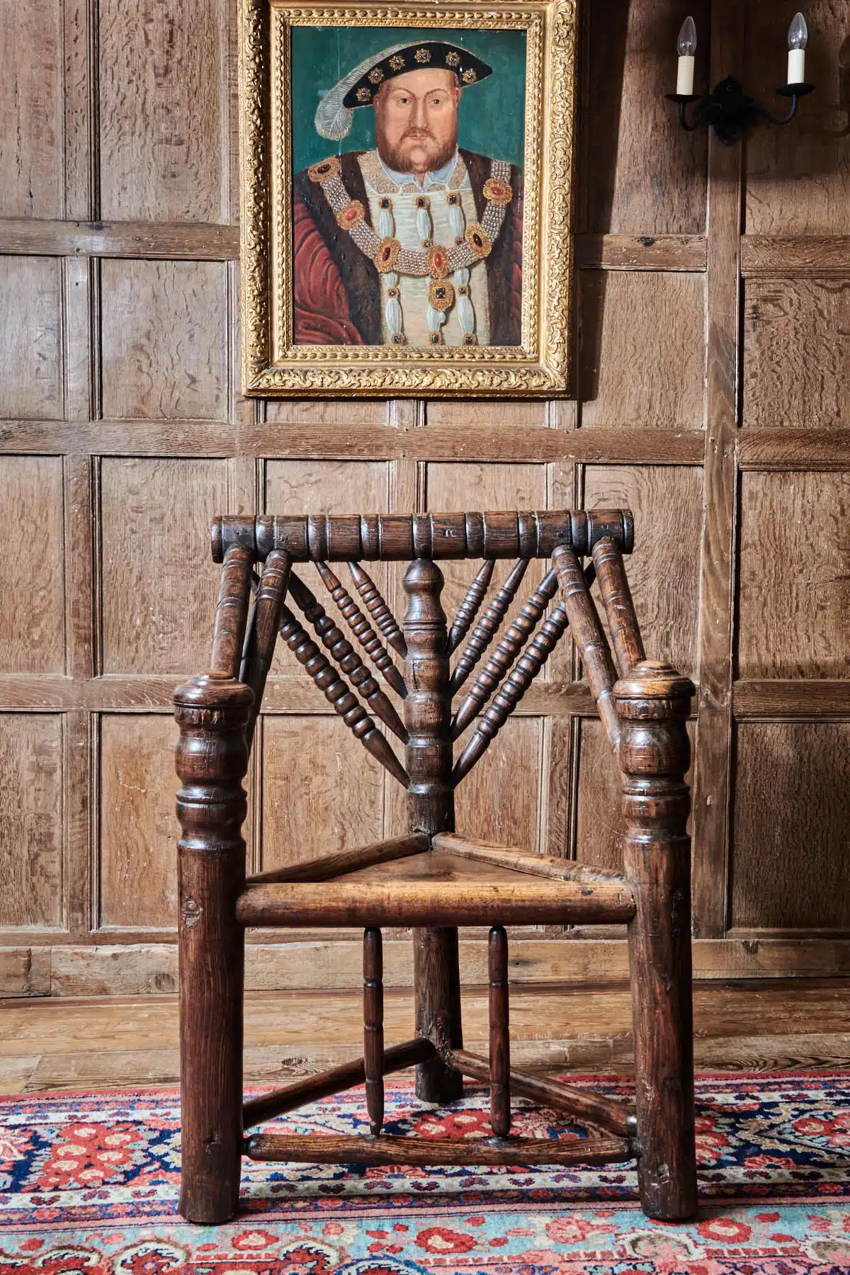 Late Elizabeth I ash turned armchair