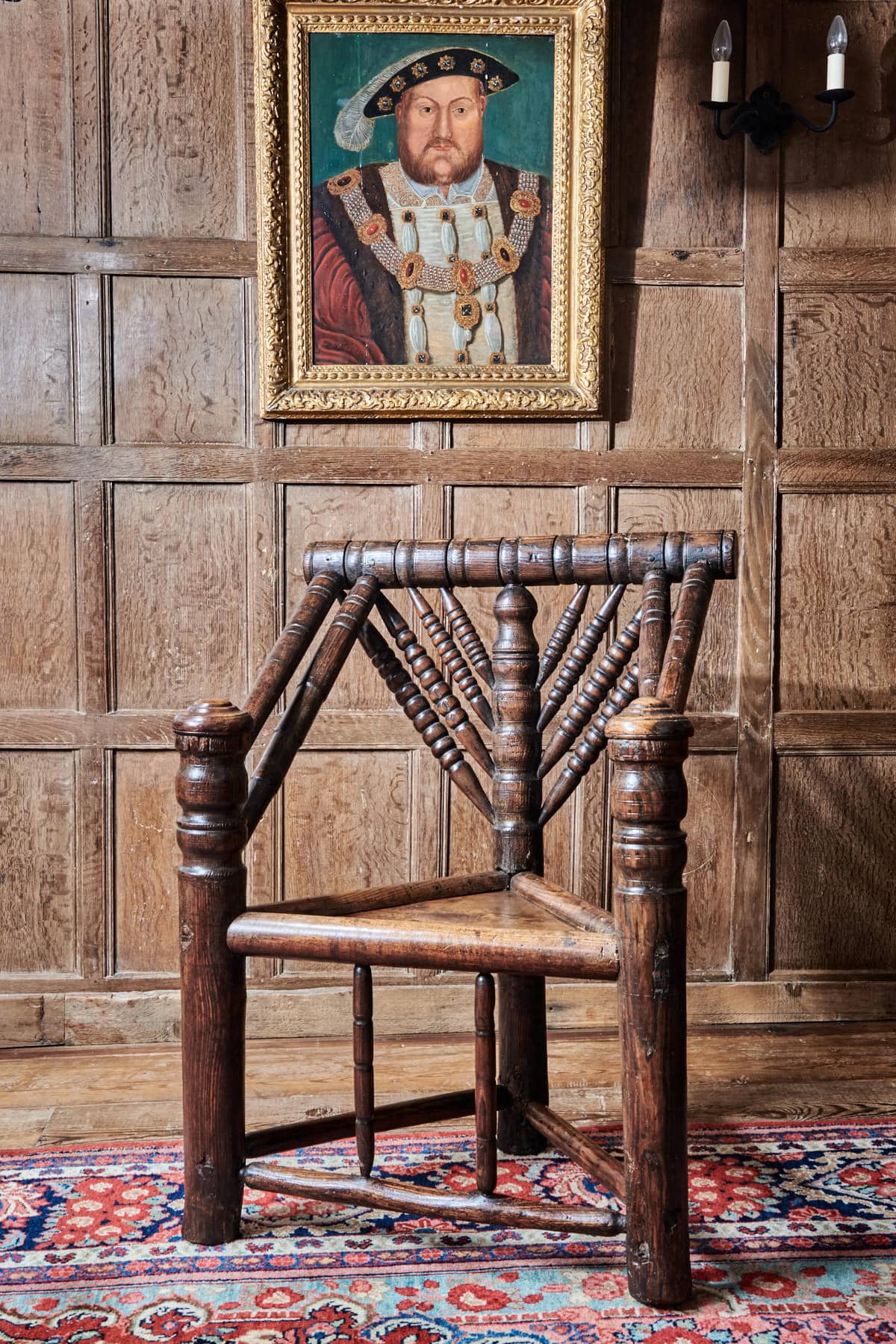 Late Elizabeth I ash turned armchair