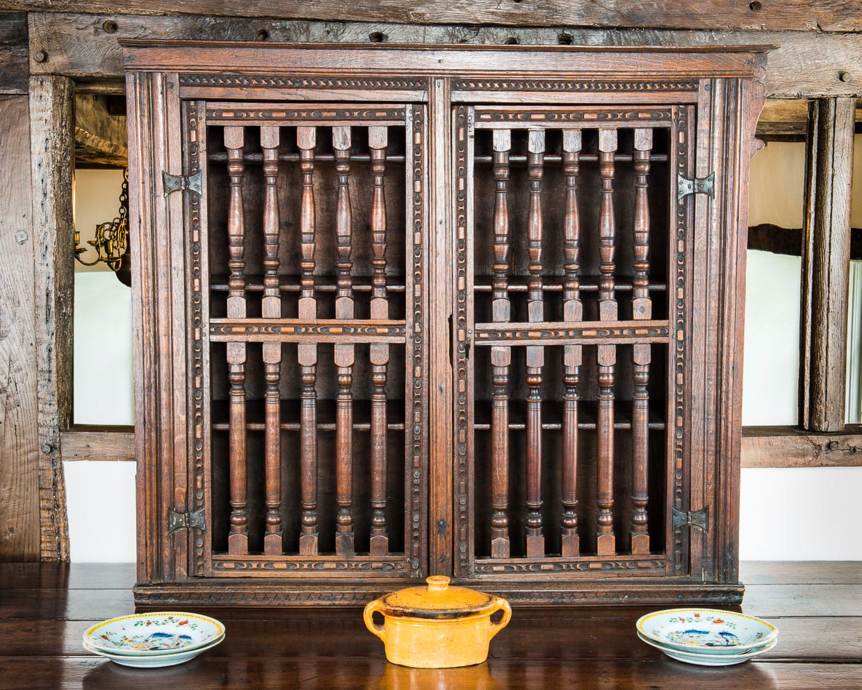 James I spindle mural cupboard