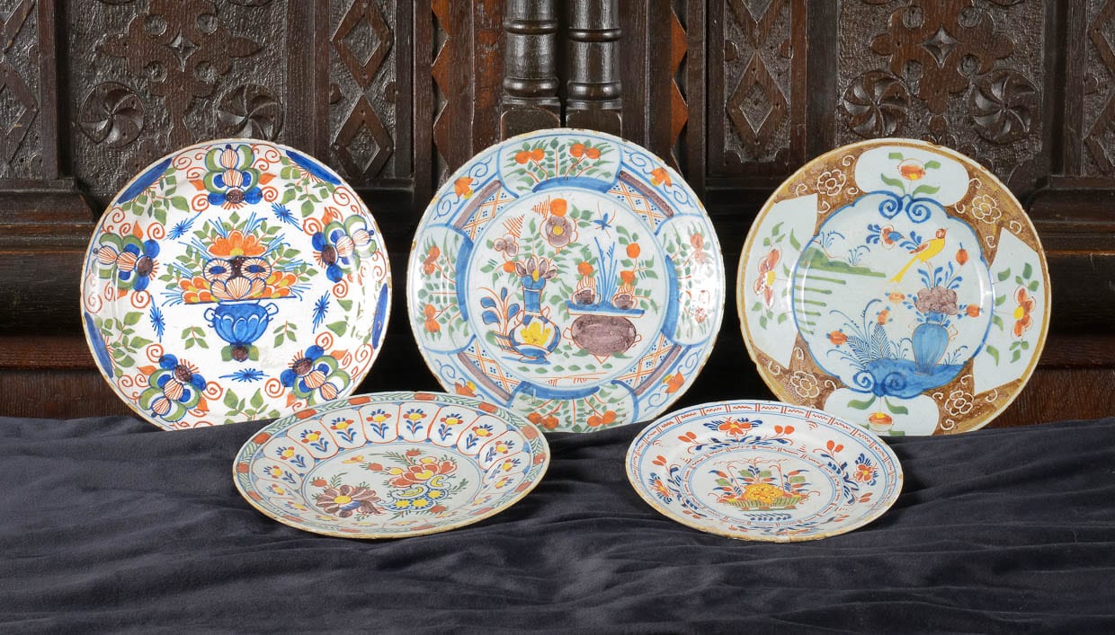 Group of 18th century plates