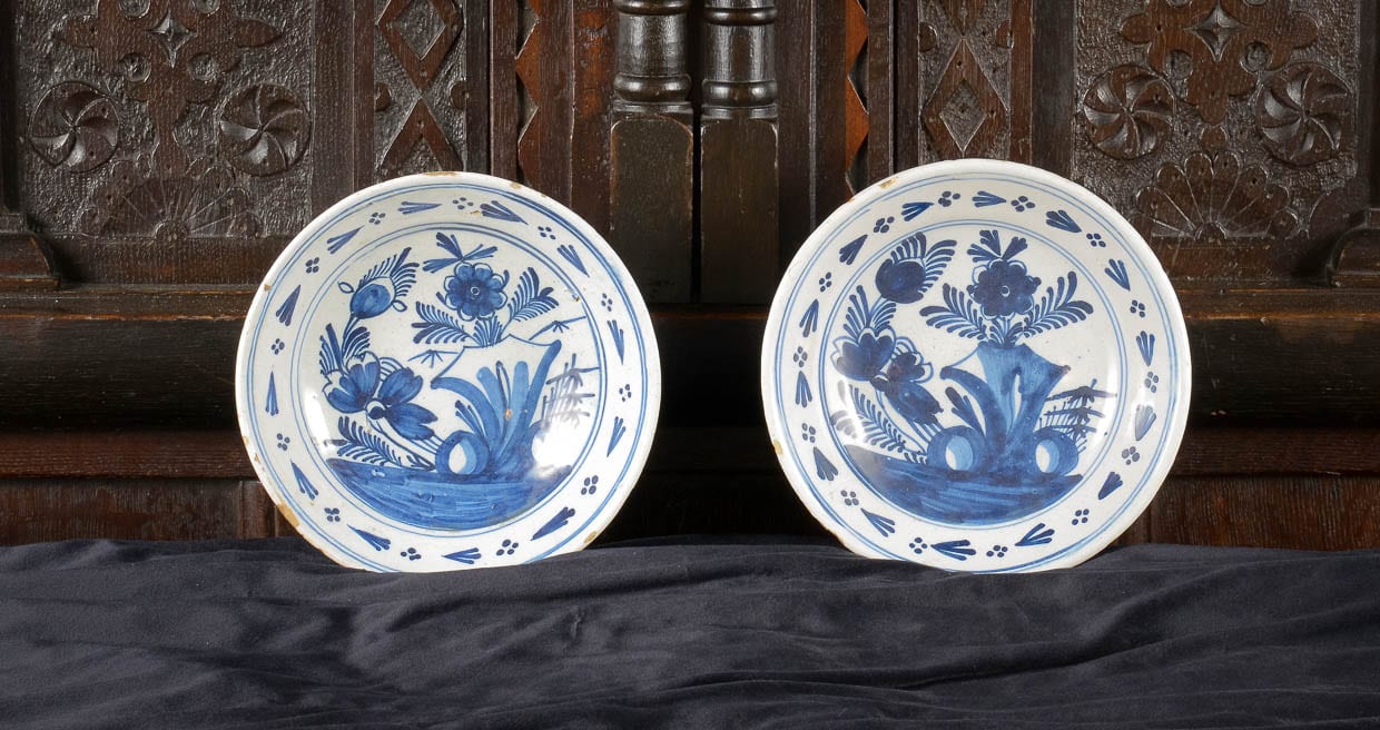 Pair of 18th century bowls