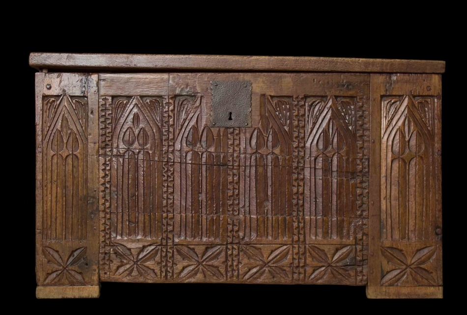 Late 14th century carved chest