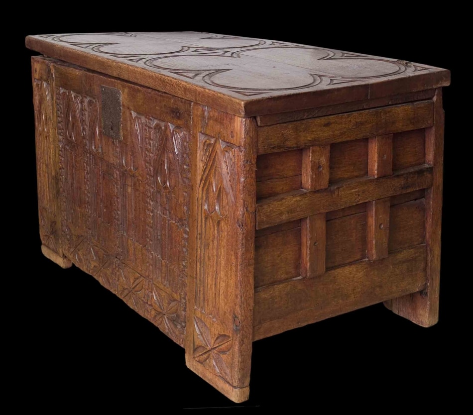 Late 14th century carved chest