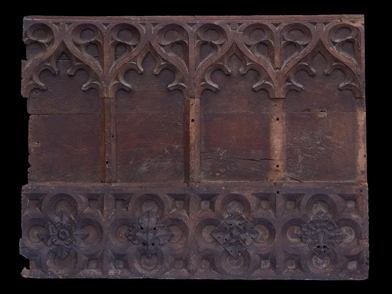 15th century oak carved roodscreen