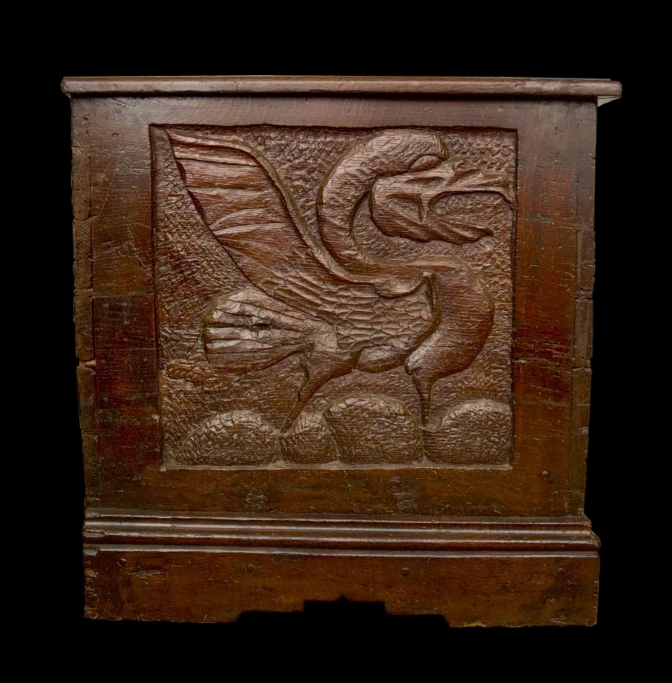 Late gothic oak chest