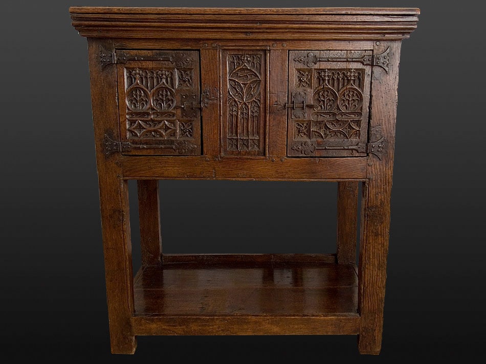 French gothic oak chamber dressoir