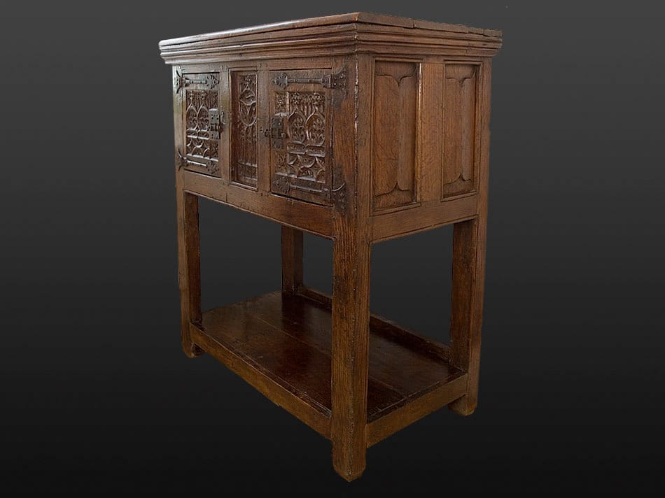 French gothic oak chamber dressoir