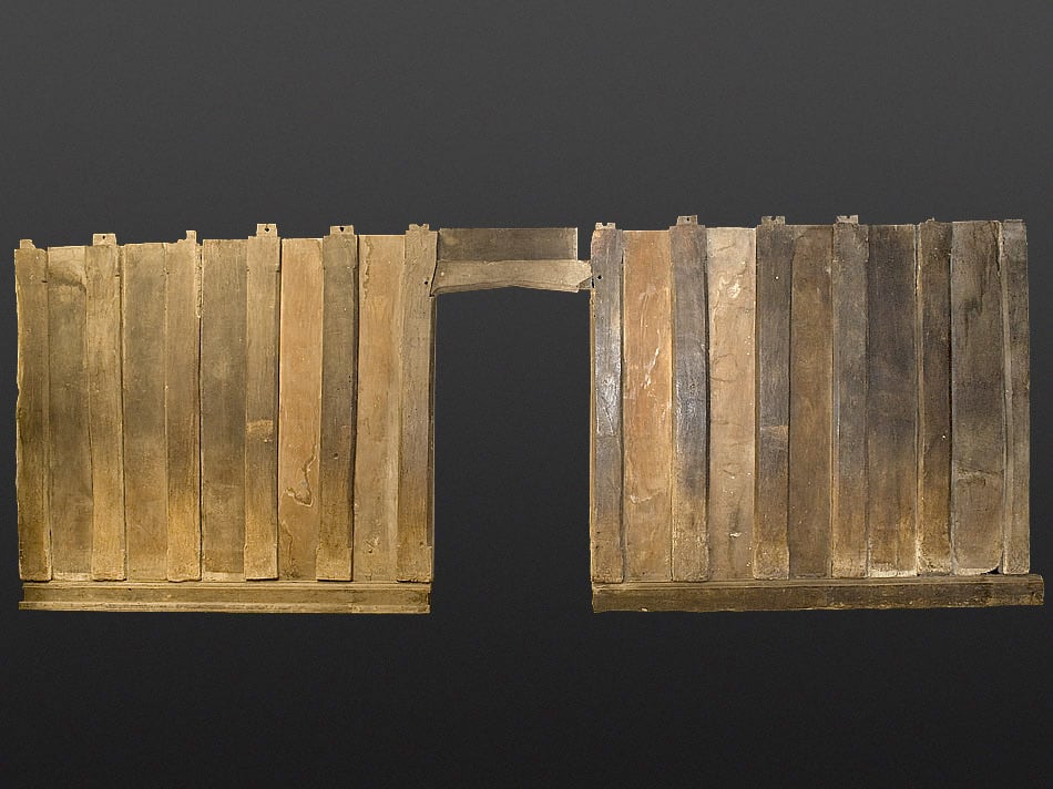 Late Medieval East Devon oak plank and muntin screen