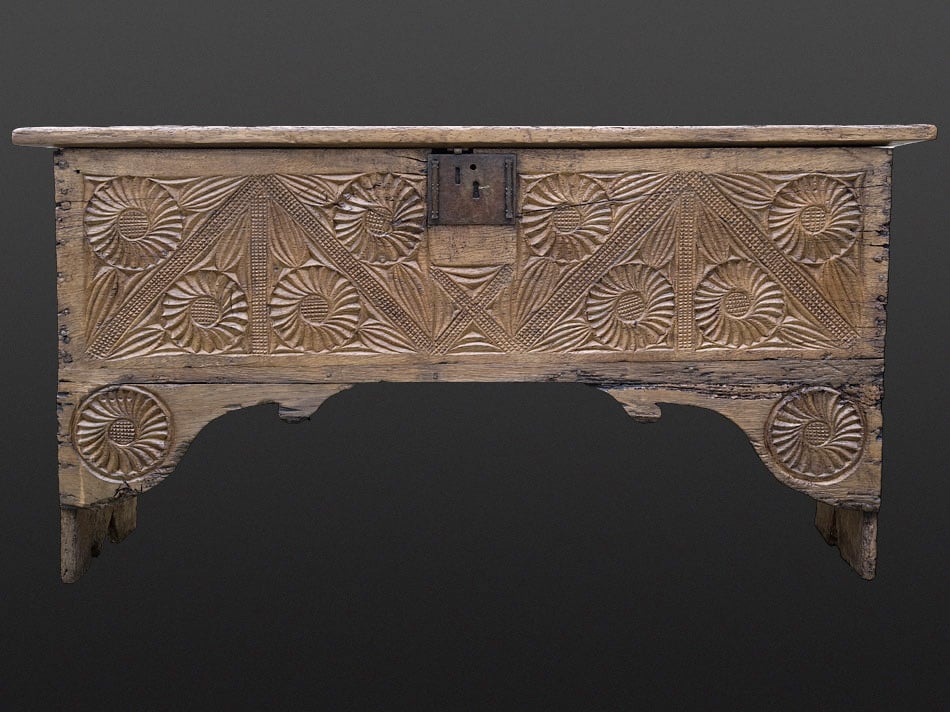 Henry VII- VIII boarded chest