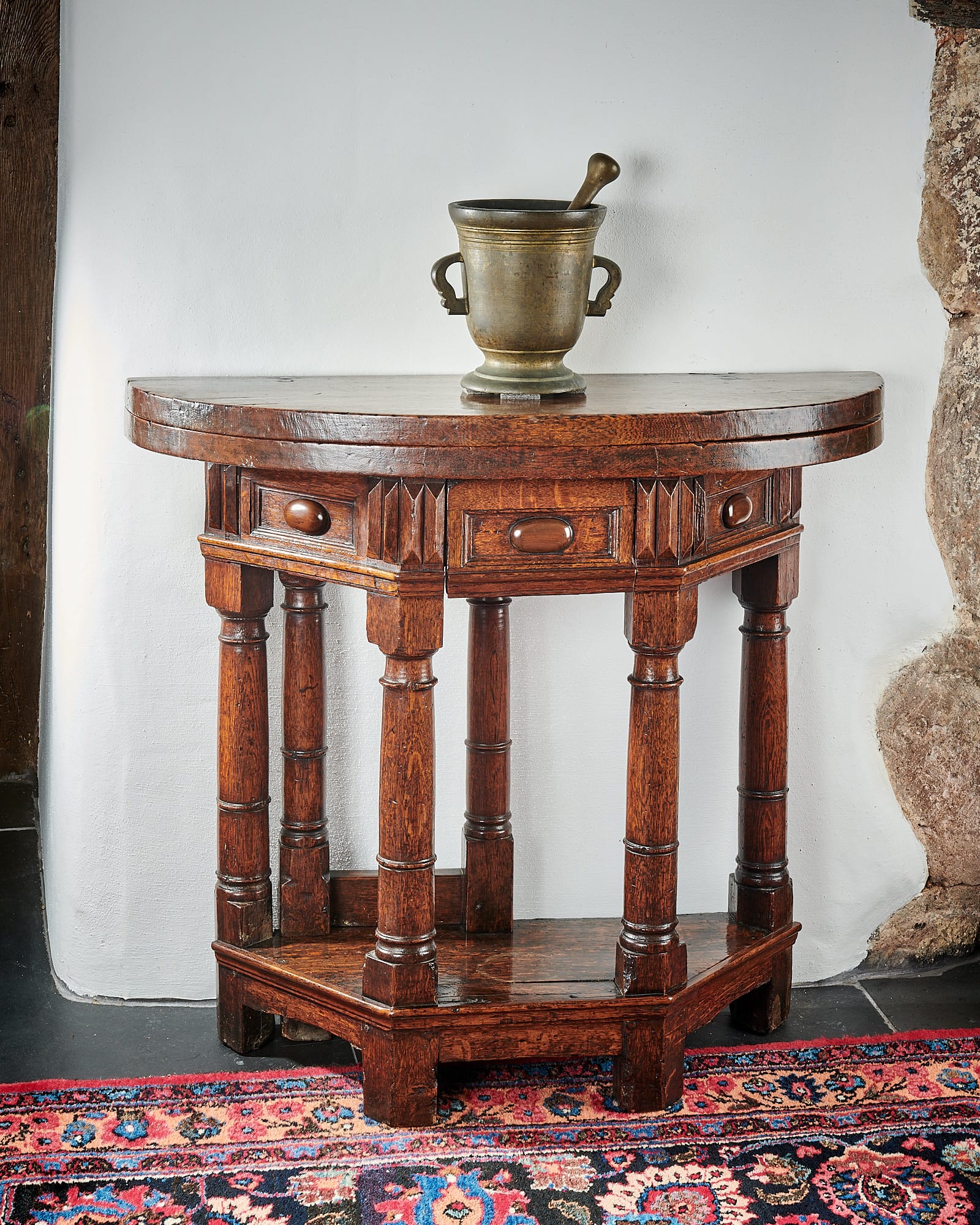 Charles I oak folding table