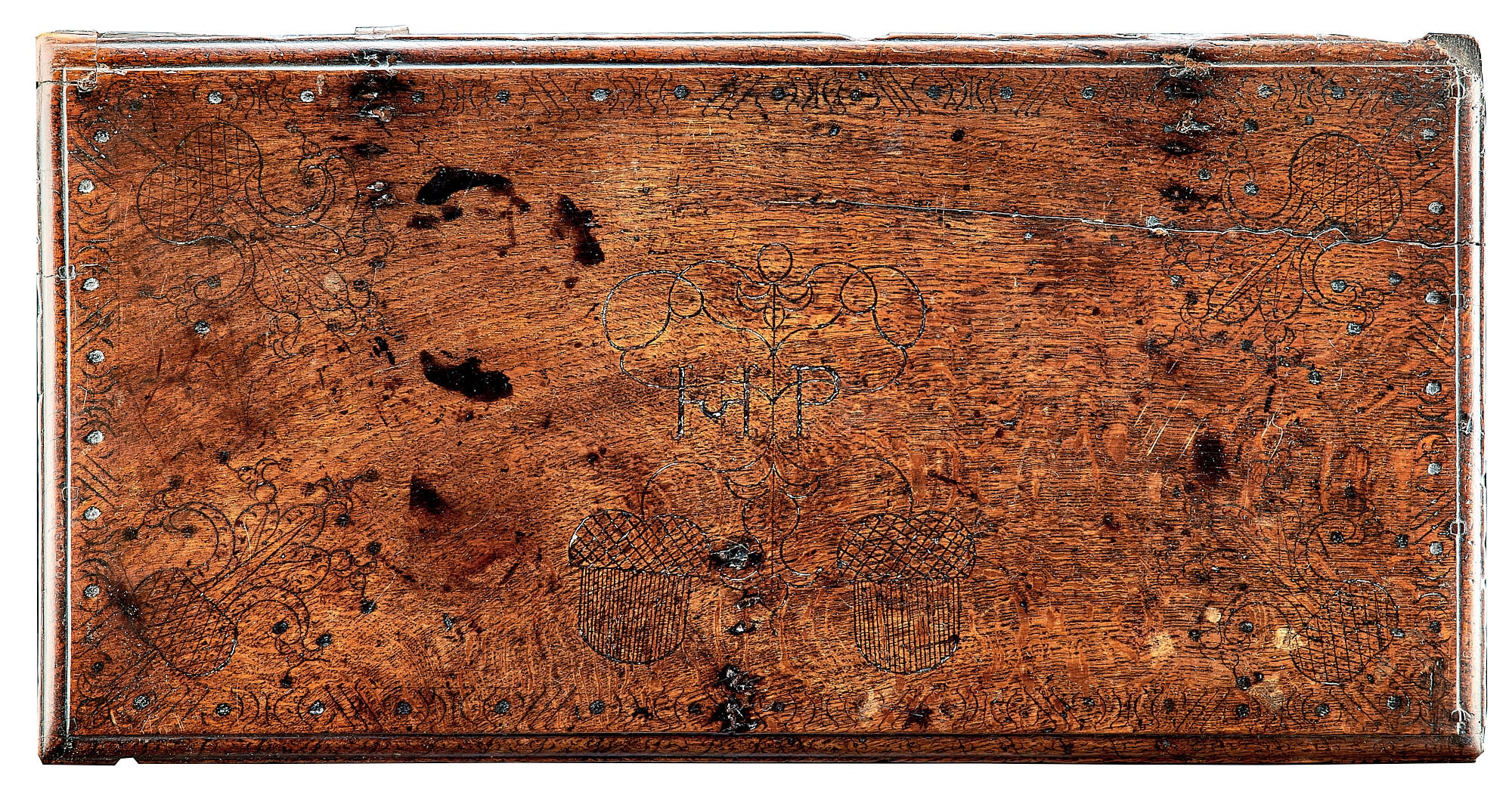 Elizabeth I oak carved box