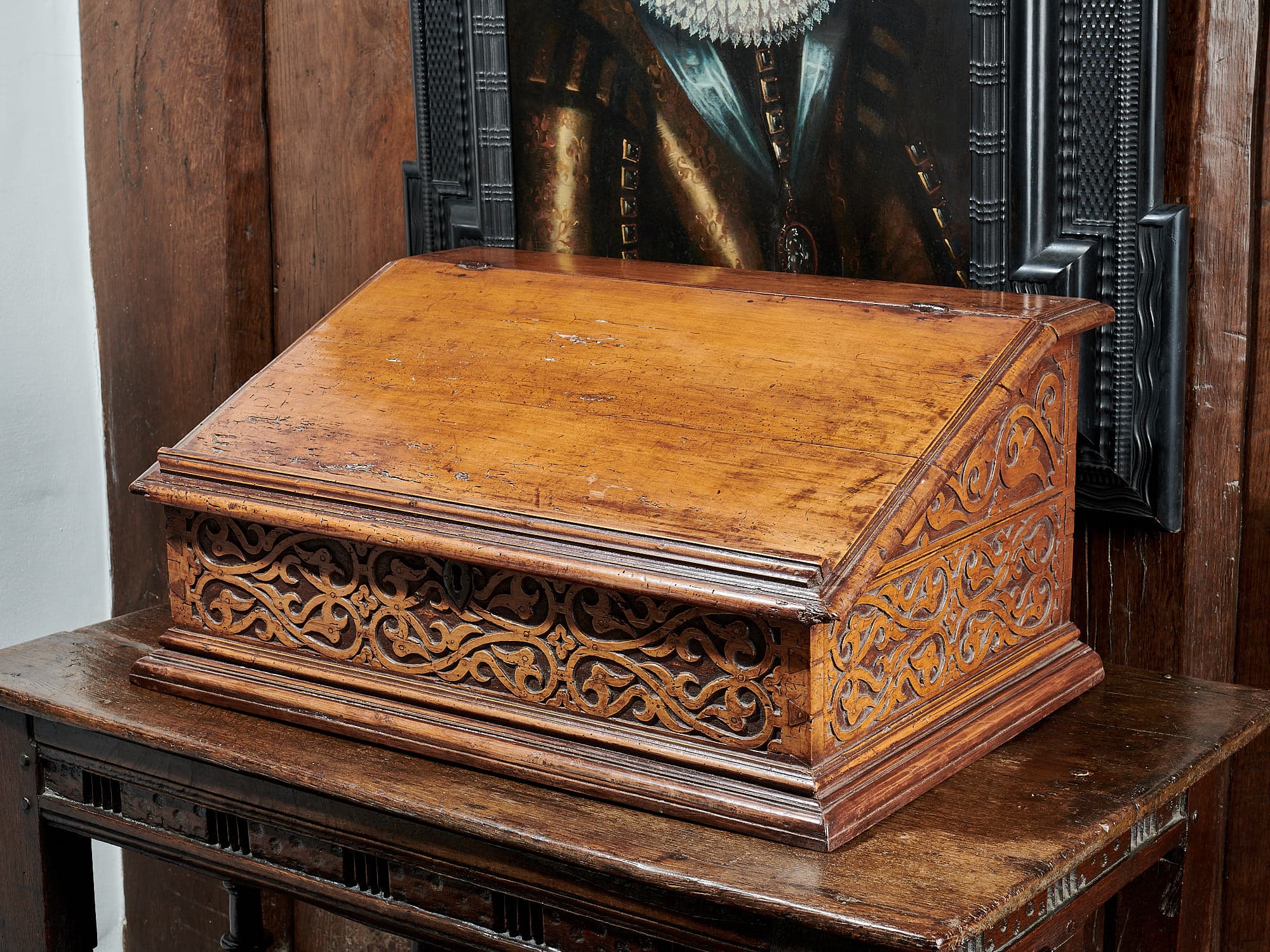 James I yew wood desk box