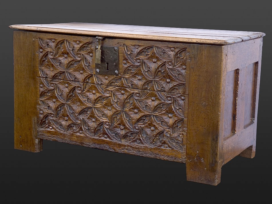 Gothic oak chest