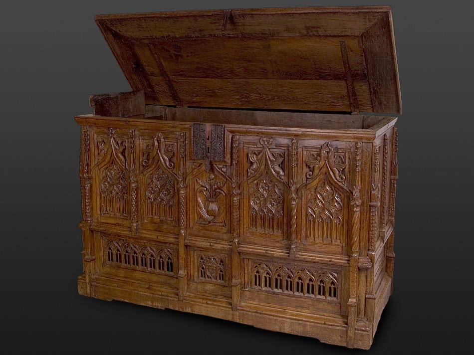 Gothic Oak Chest