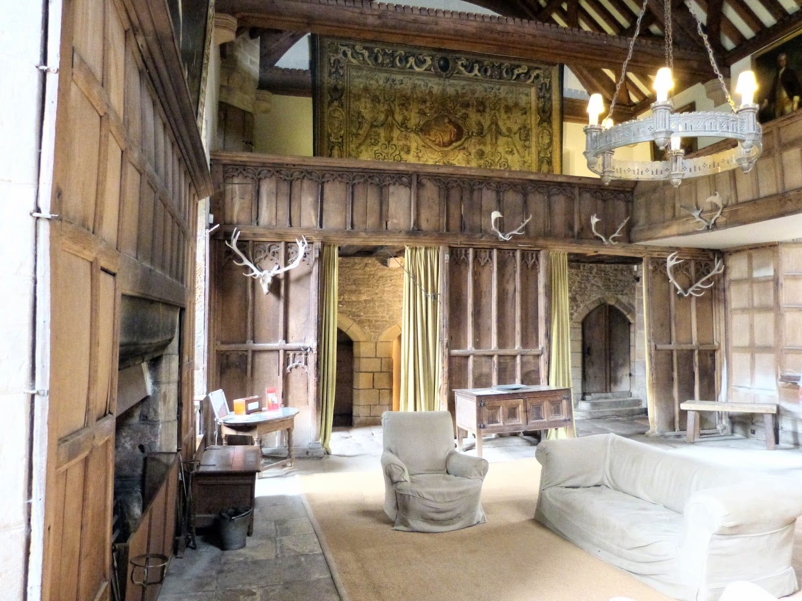 Medieval carved oak Minstrels gallery
