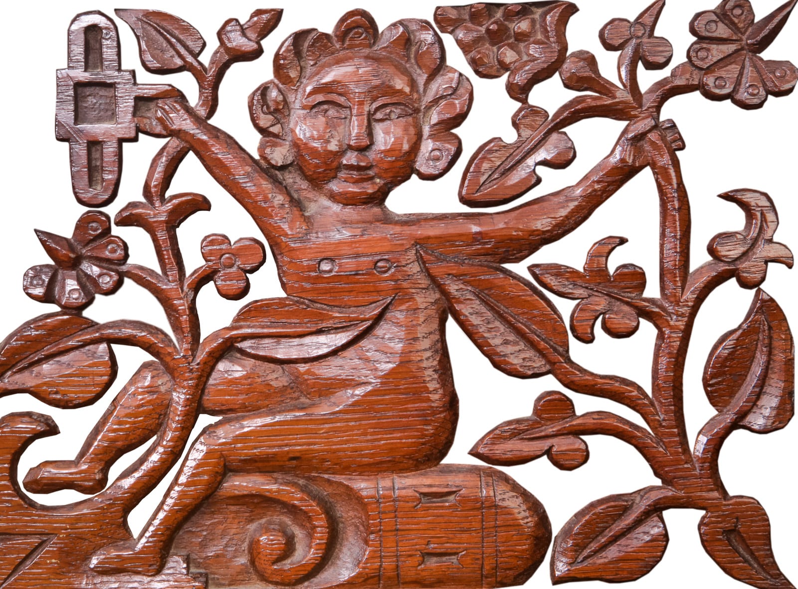 Charles I oak carved box