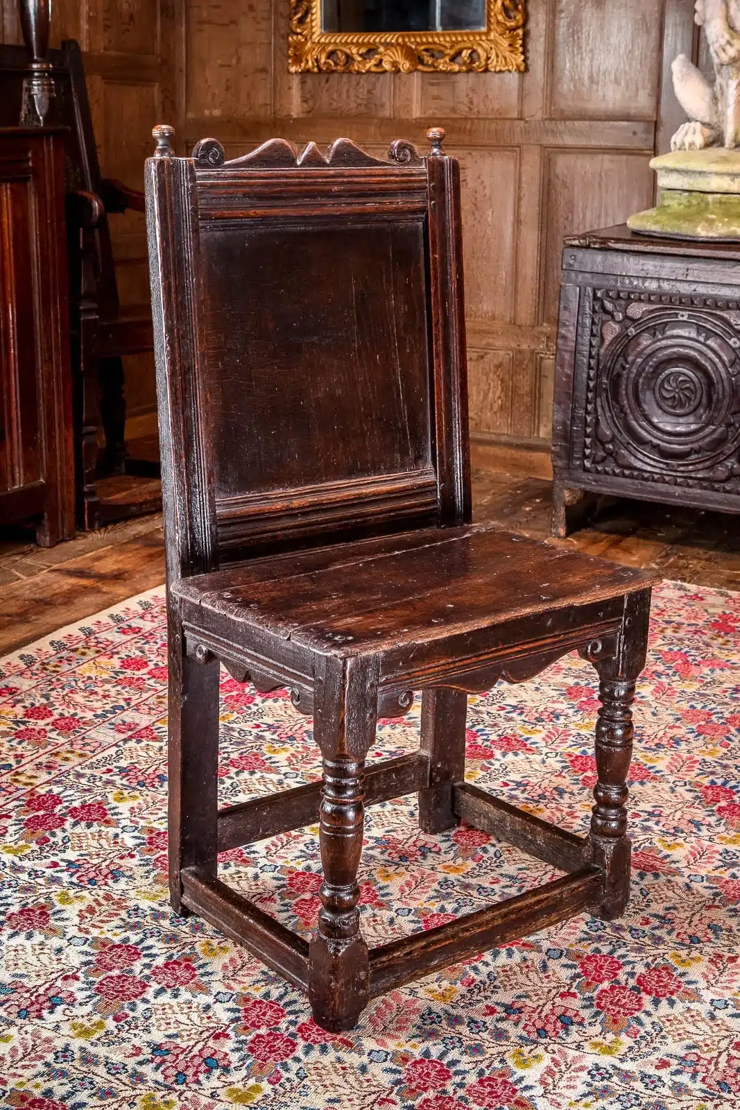 Charles I oak backstool