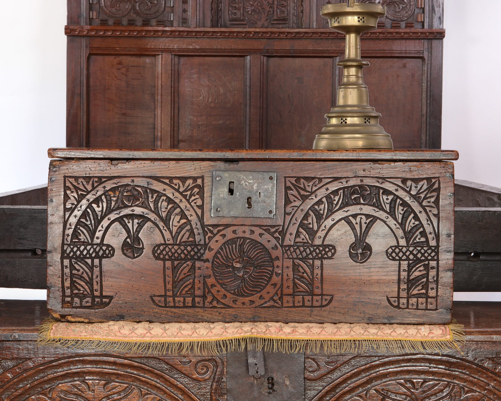17th century Ash carved box