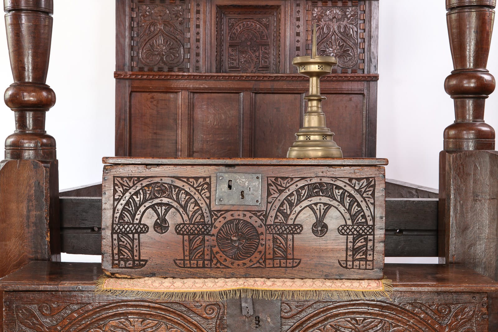 17th century Ash carved box