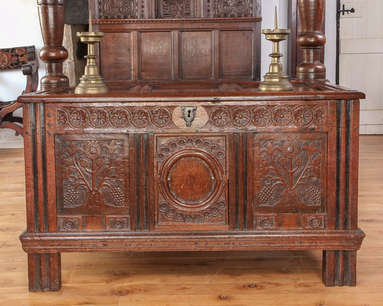 Charles I joined oak chest