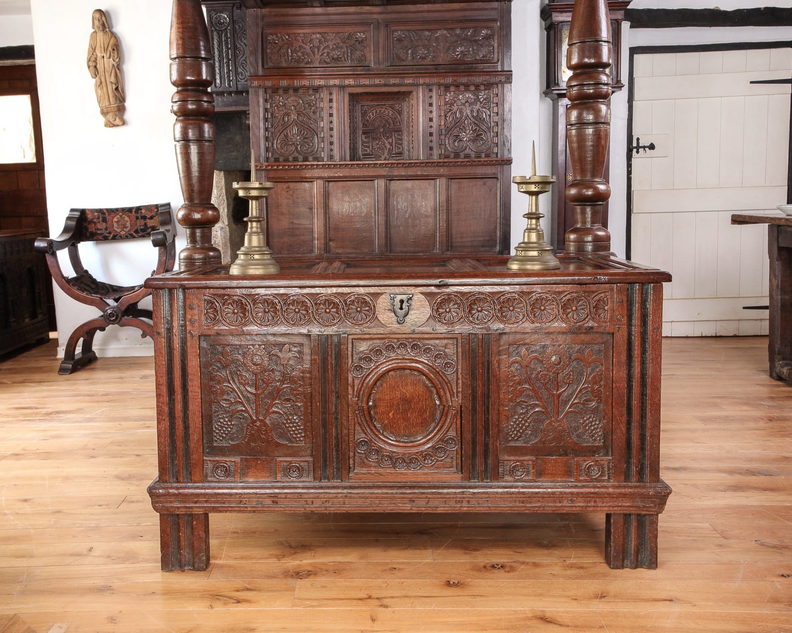 Charles I joined oak chest