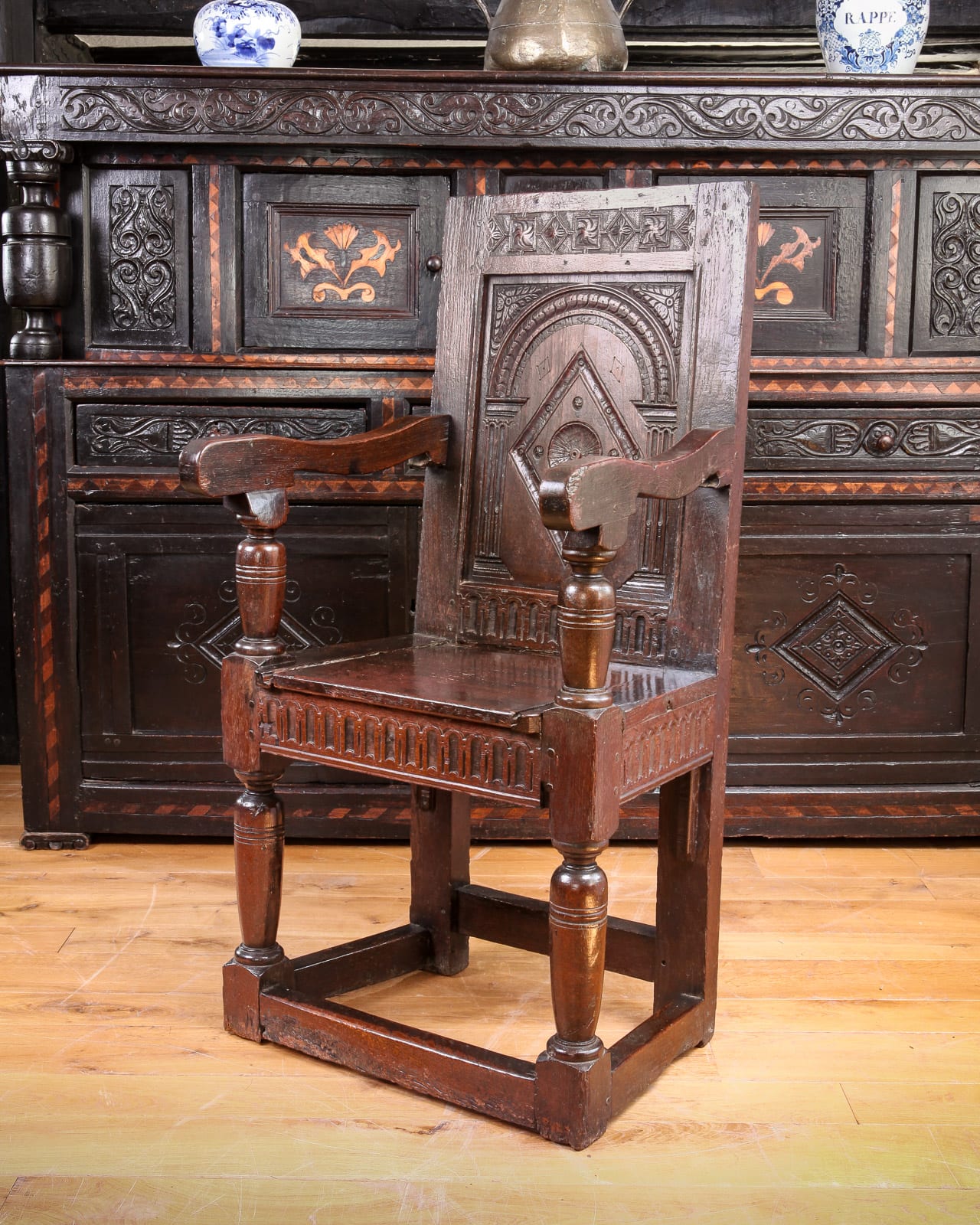 James I oak armchair