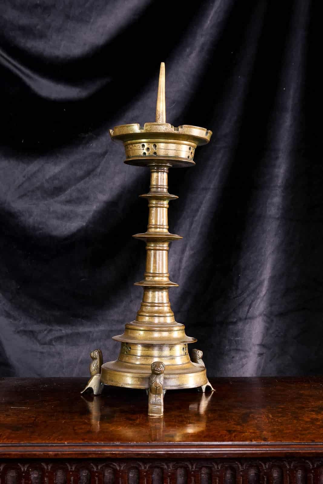 Gothic pricket candlestick