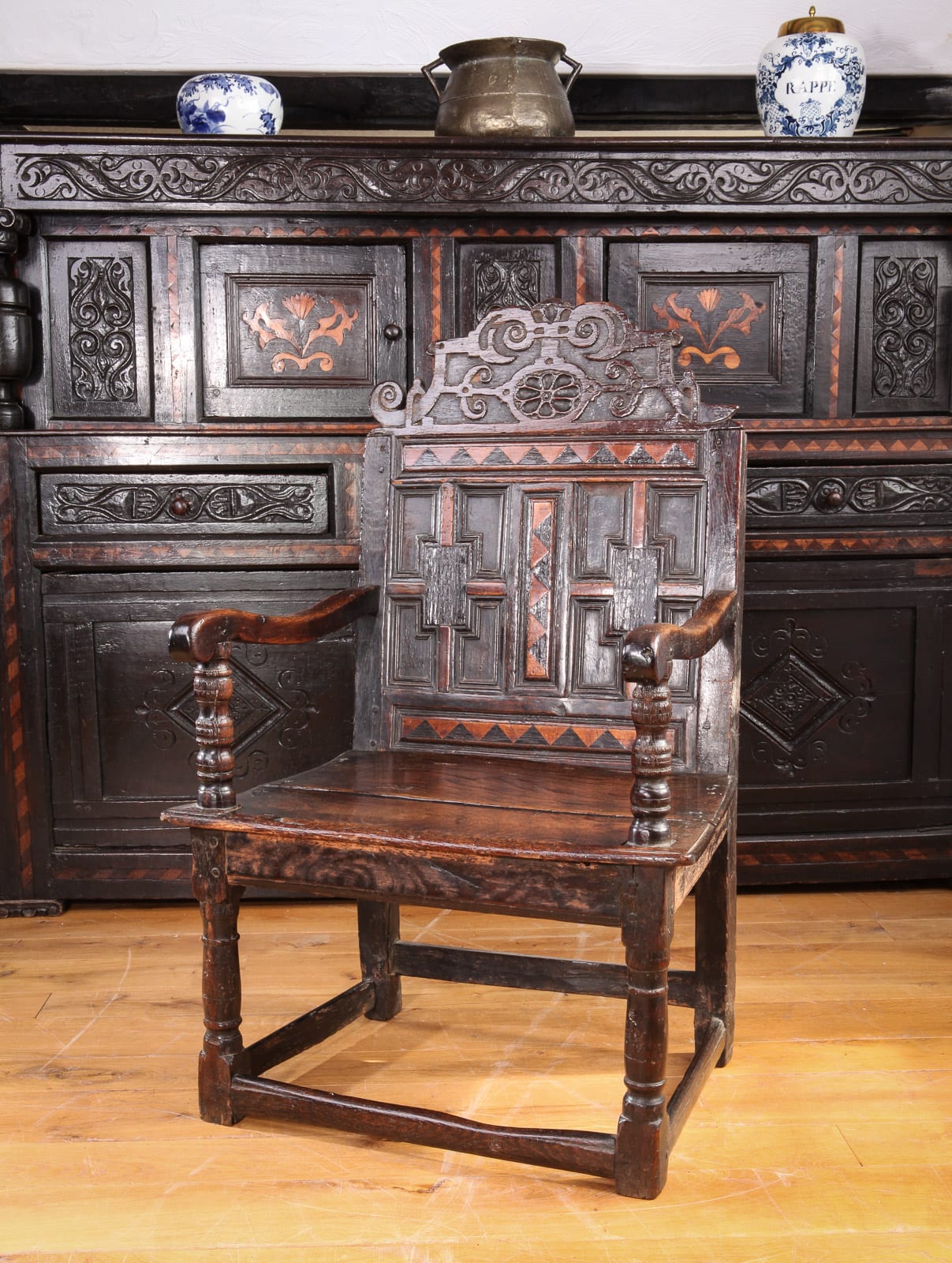 Elizabeth I inlaid armchair