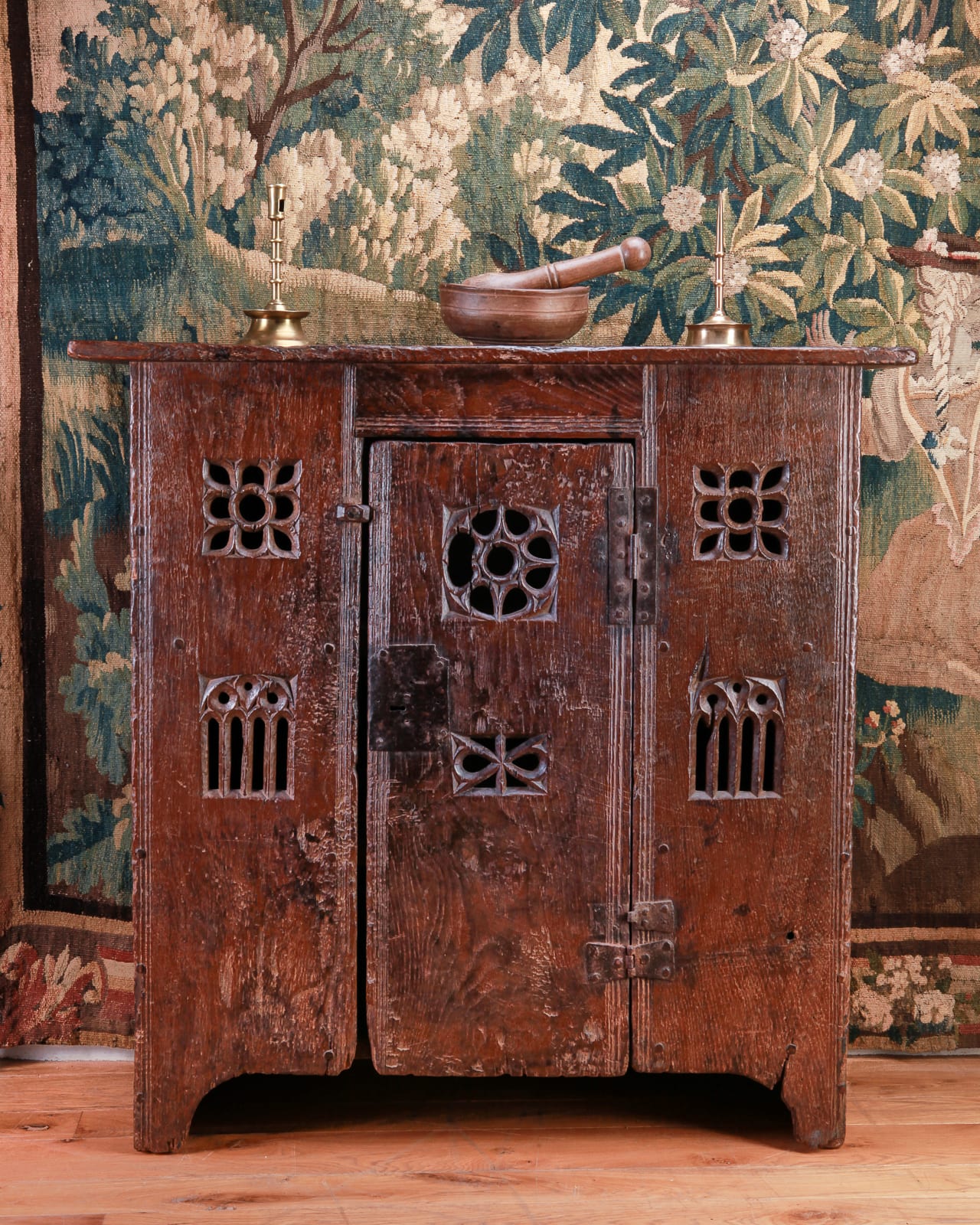Henry VII – VIII oak aumbry