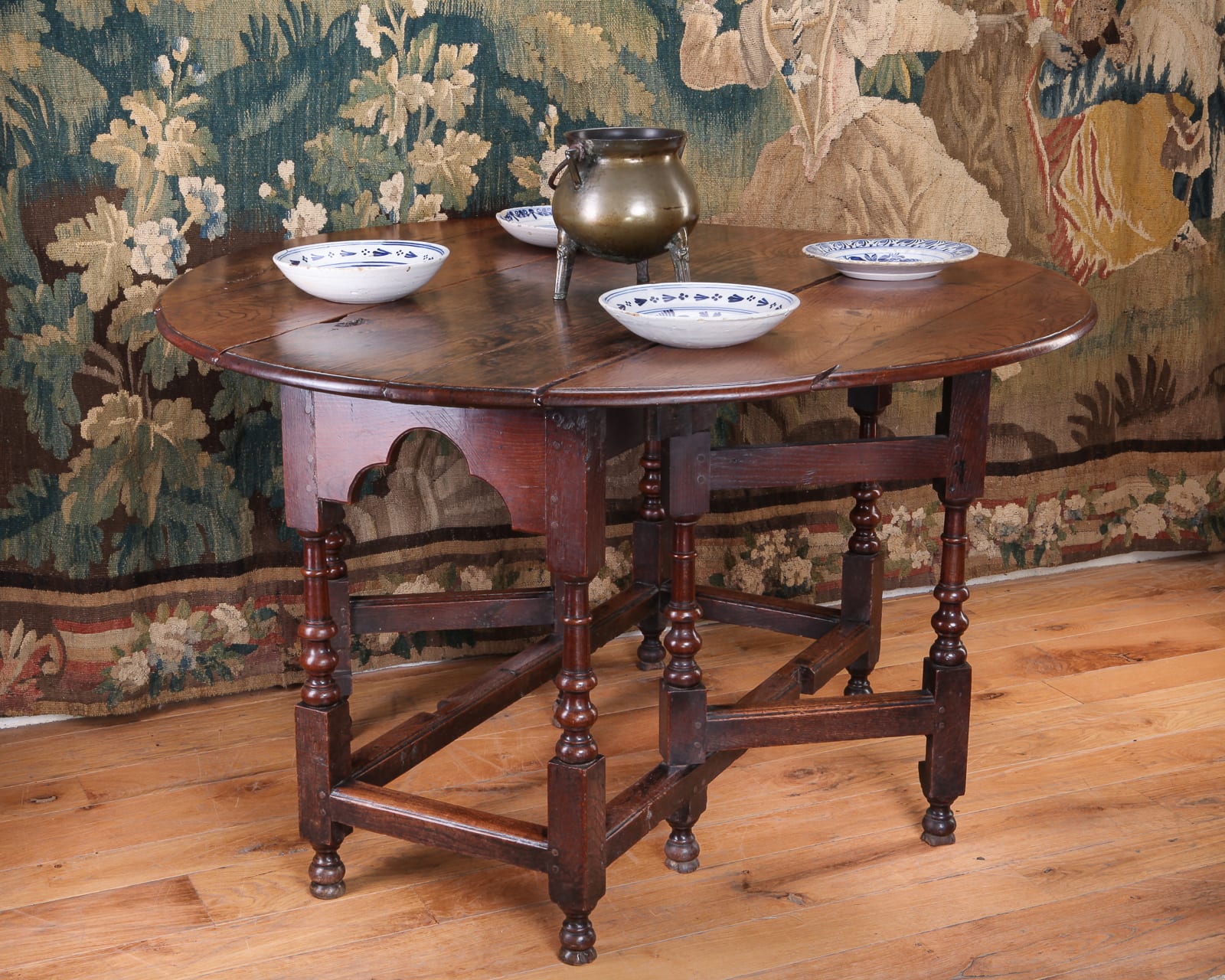 17th century oak gate leg table