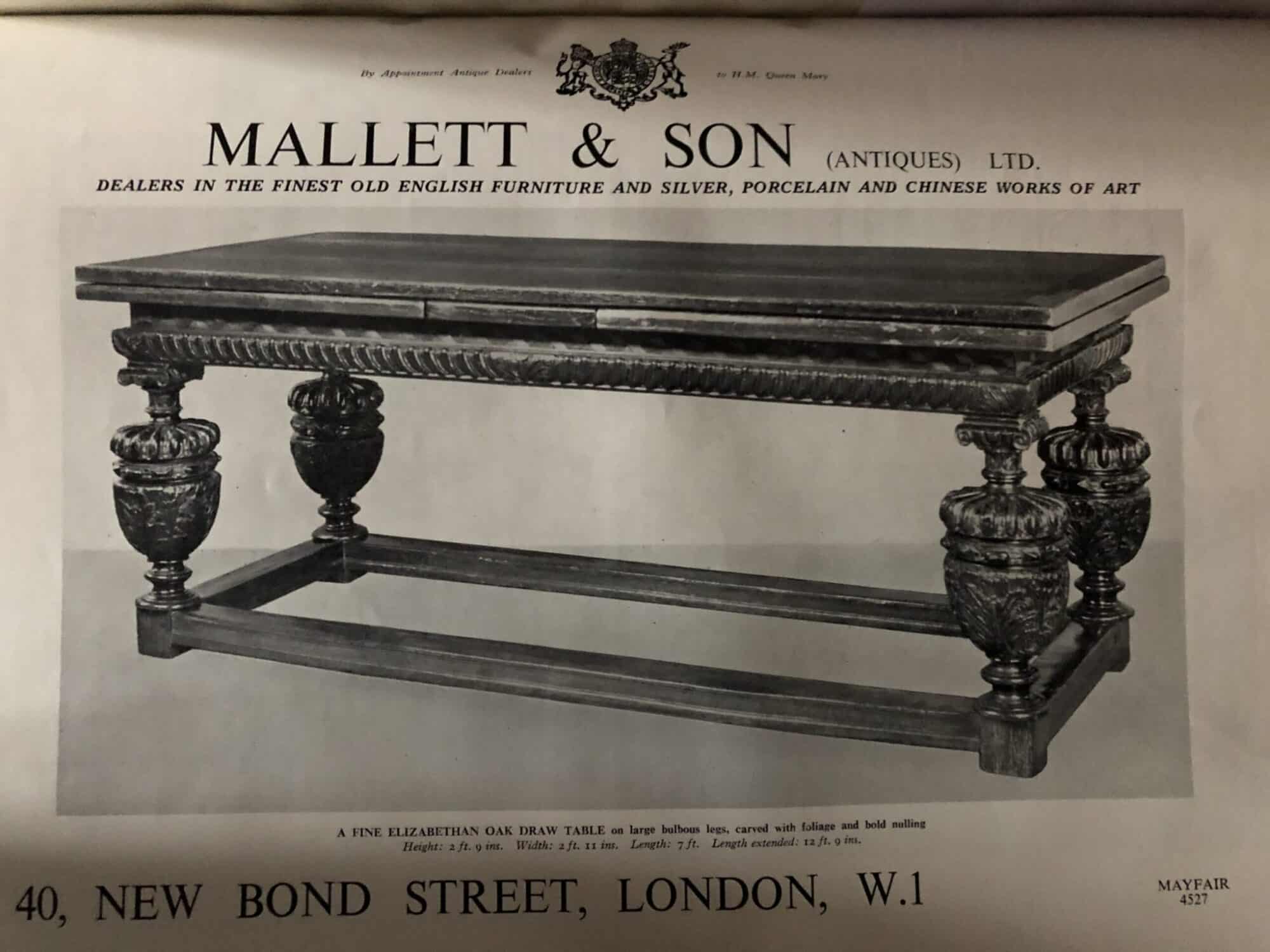 Elizabeth I draw leaf table