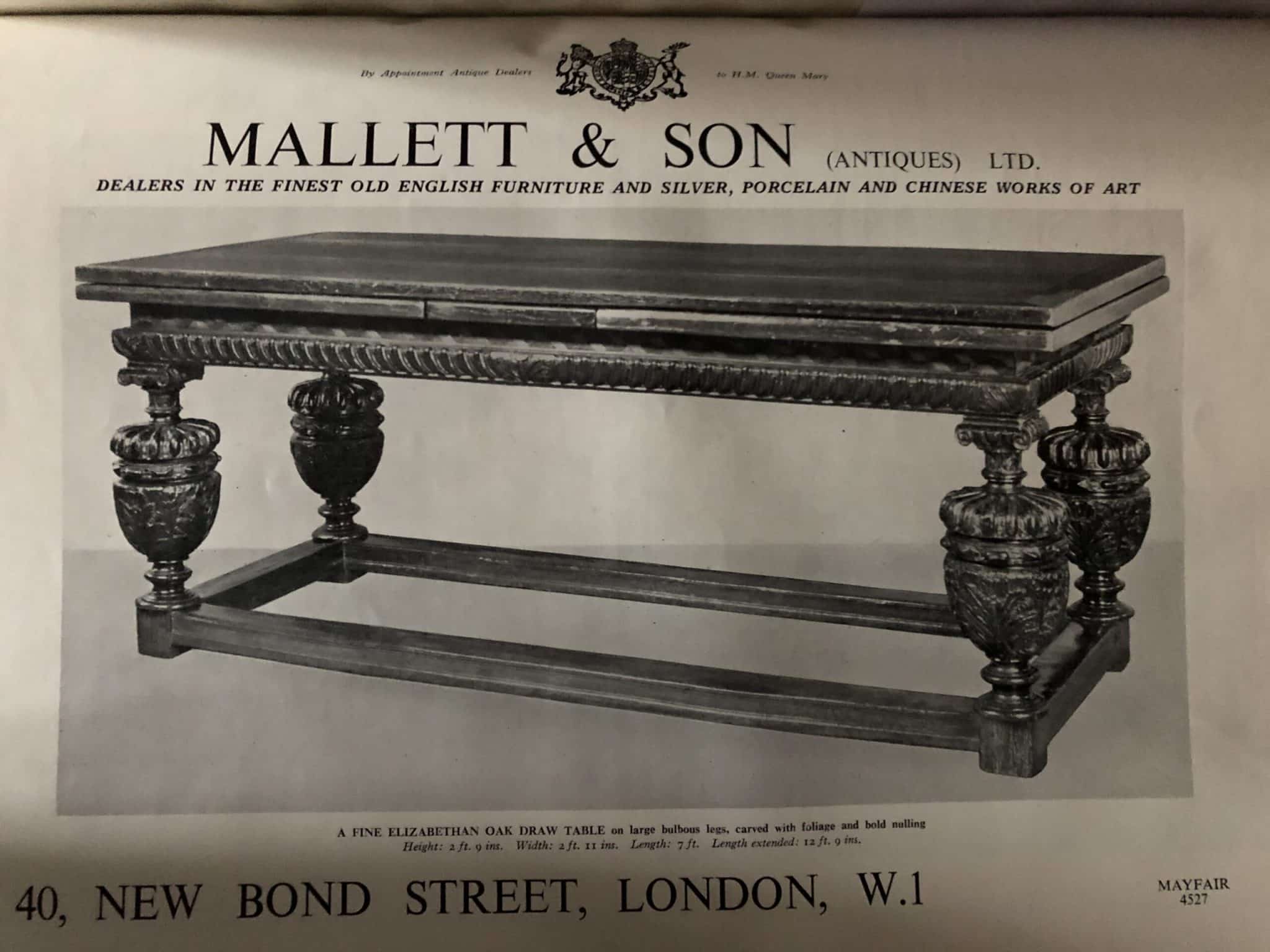 Elizabeth I draw leaf table