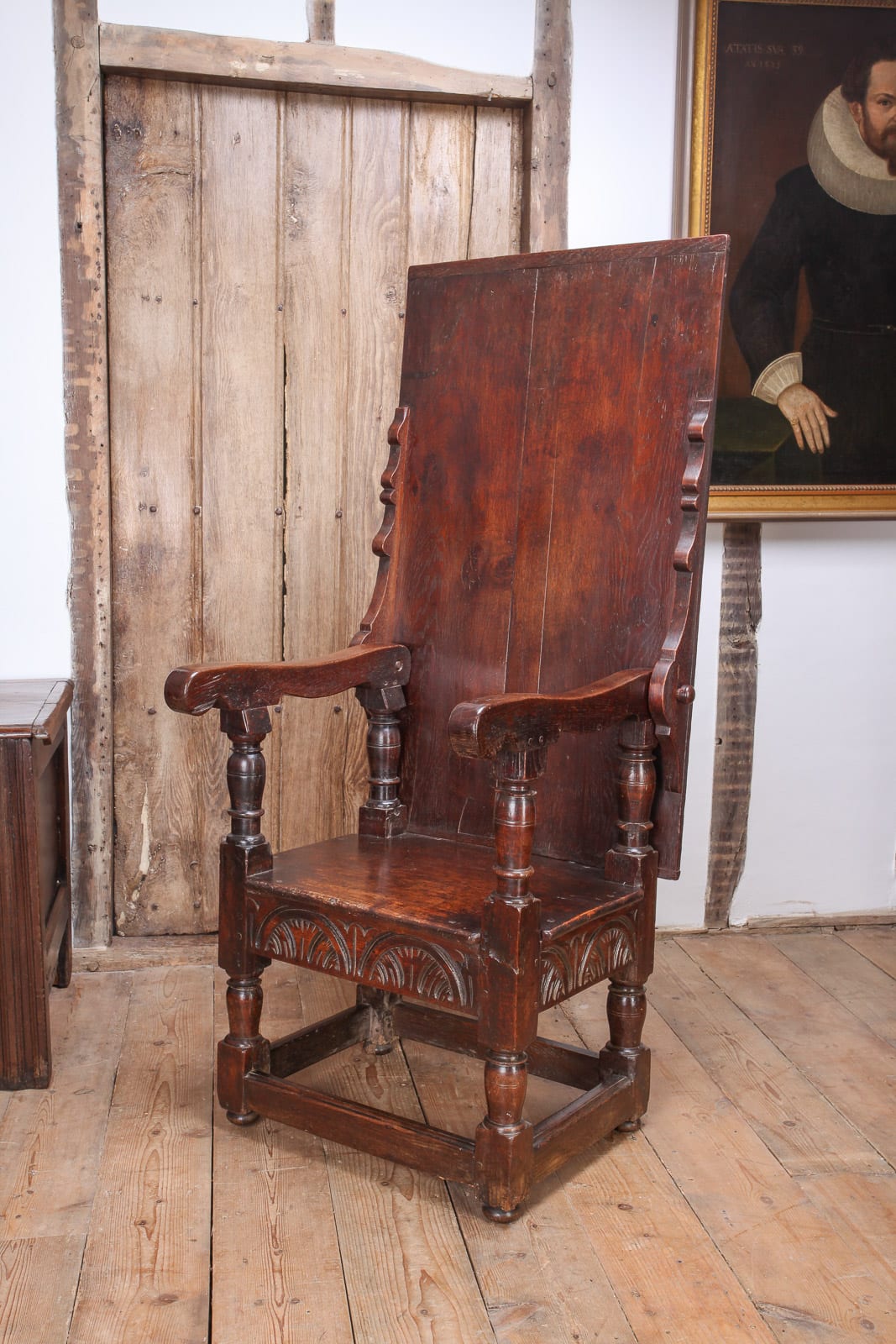 Charles I oak chair-table