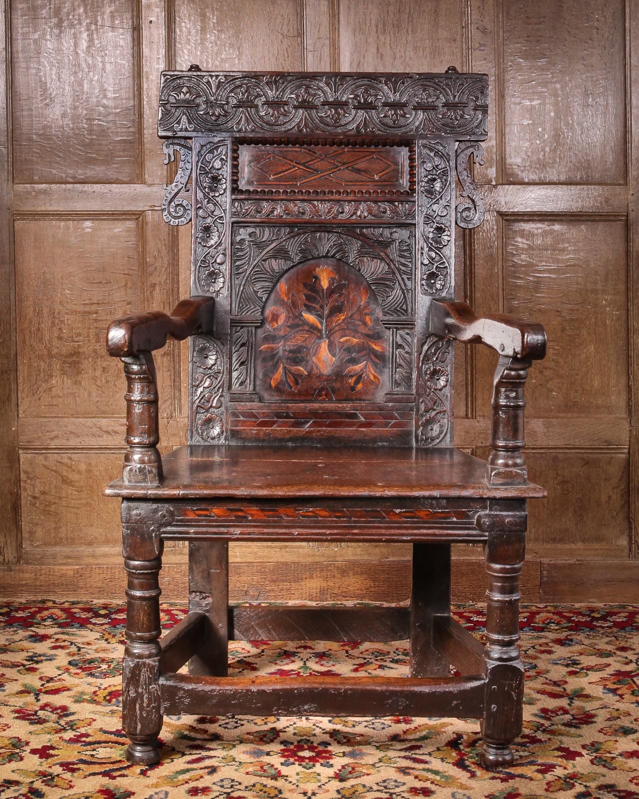 Charles I marquetry armchair