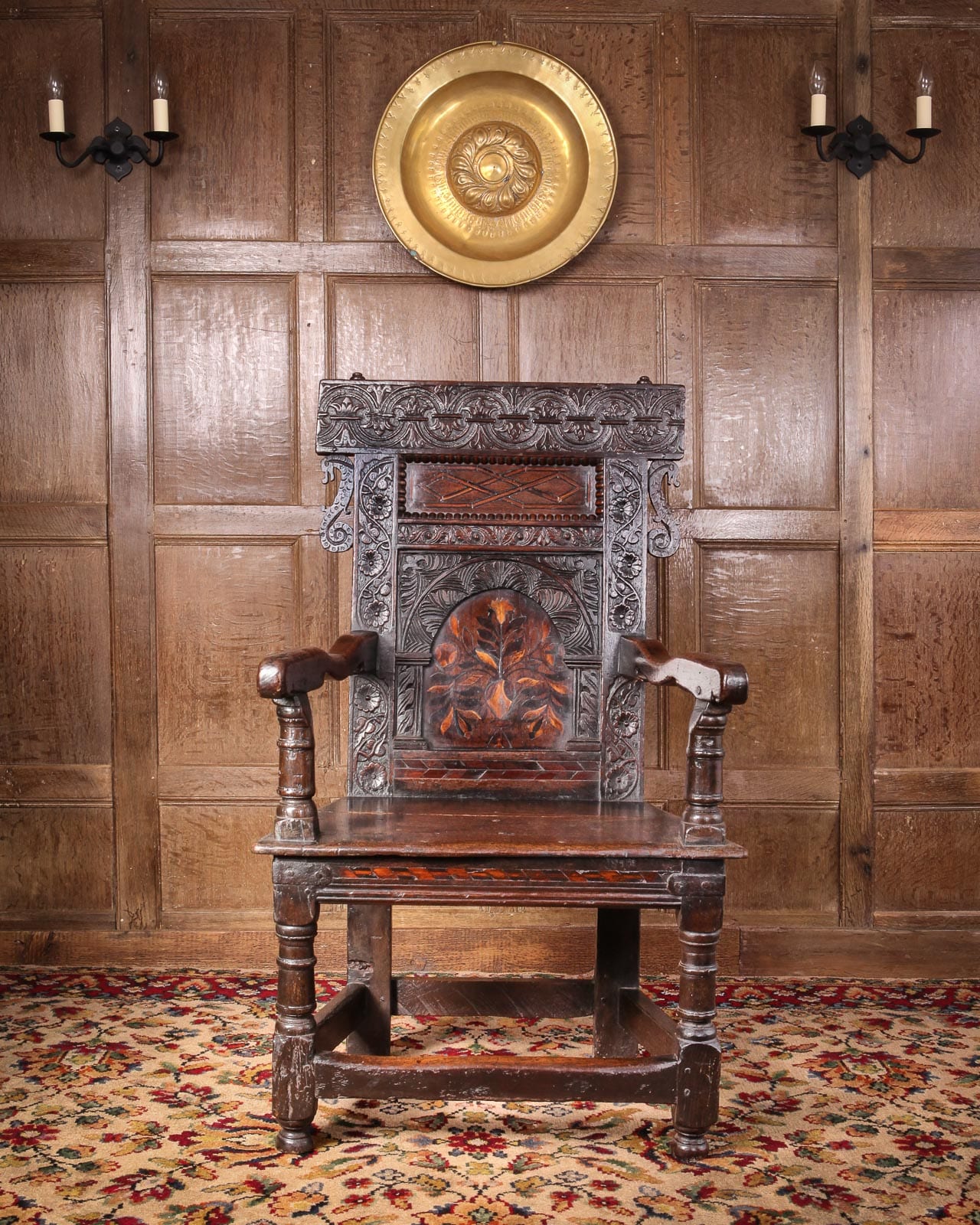 Charles I marquetry armchair