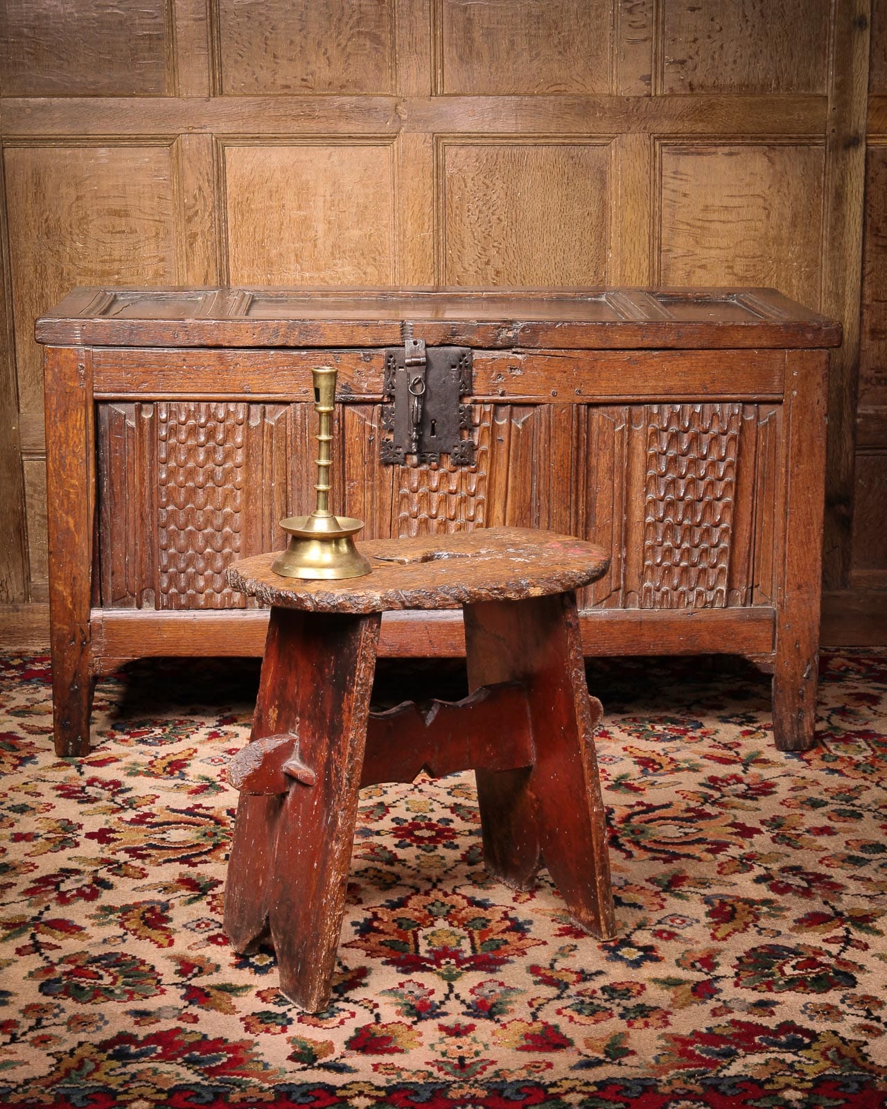 Gothic boarded stool