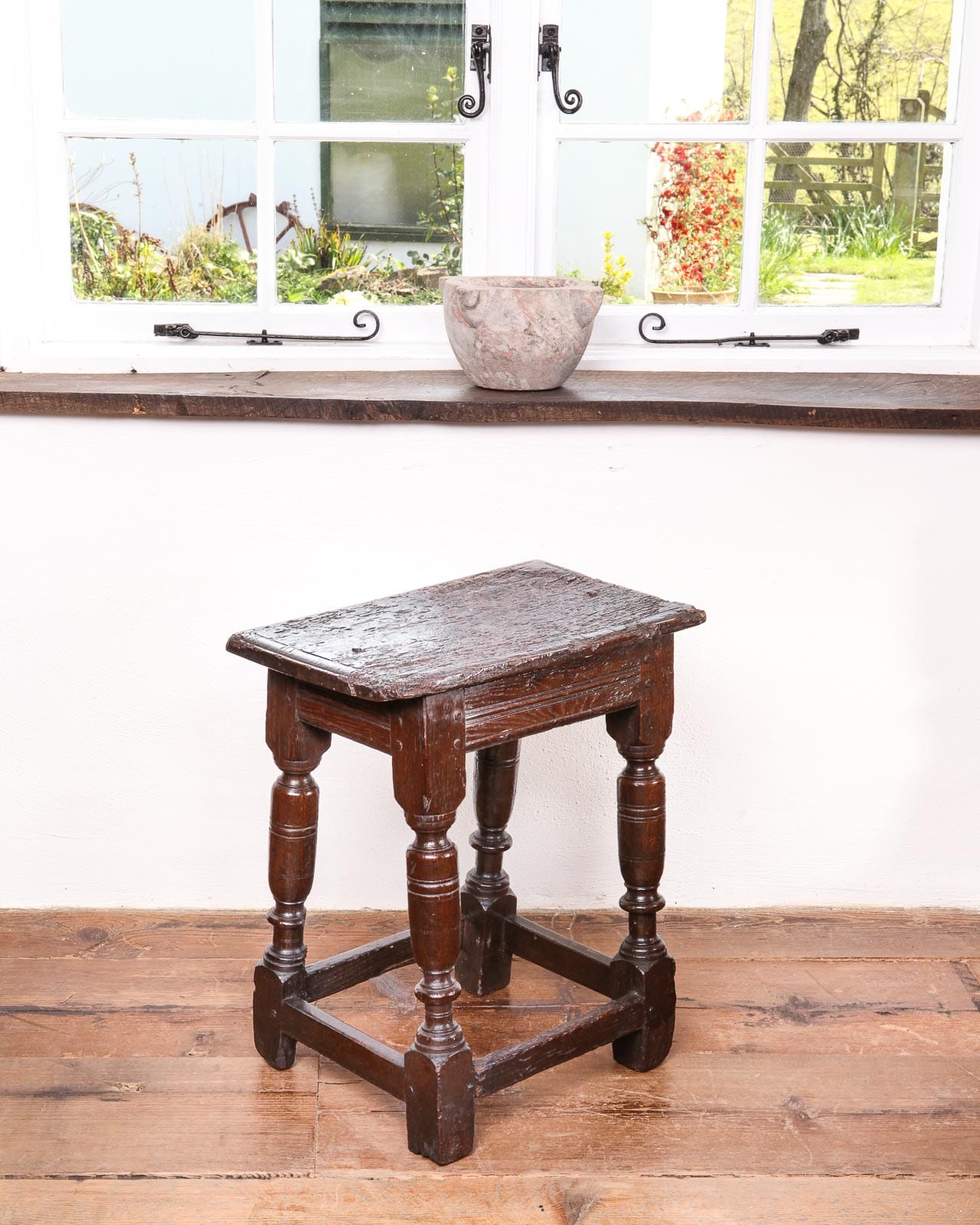 Charles I oak stool