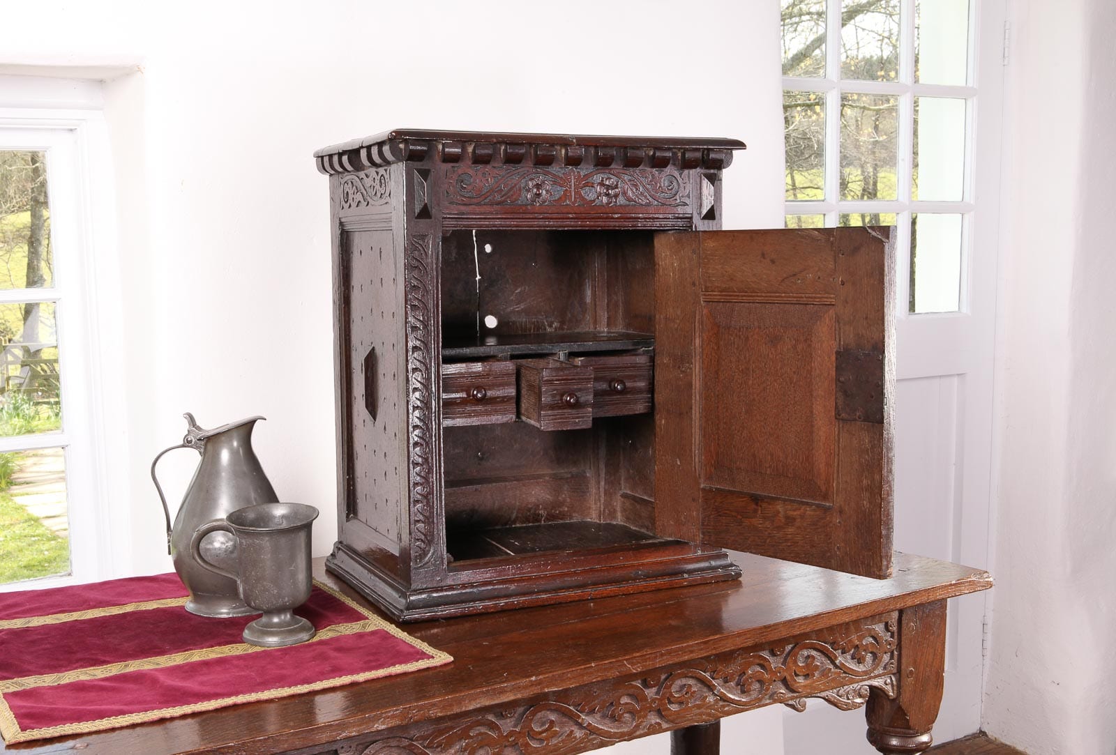 Charles II table cupboard