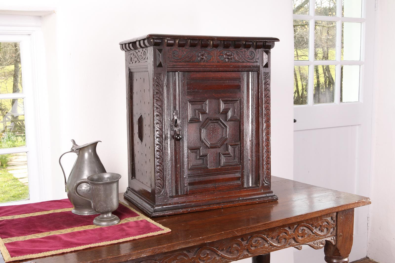 Charles II table cupboard