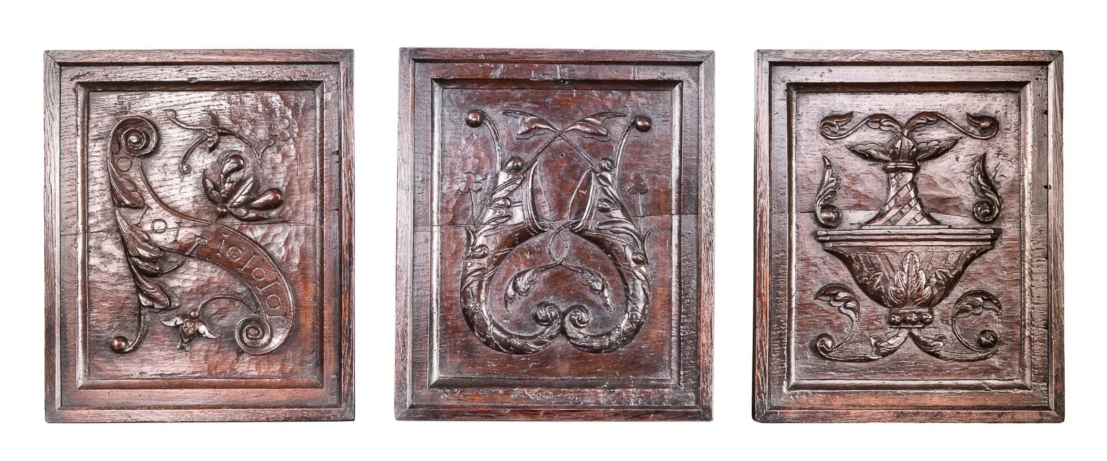 Henry VIII carved oak panels