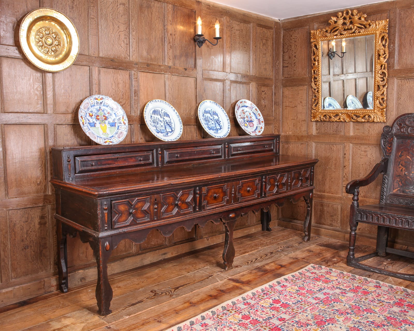 Charles II silhouette leg dresser