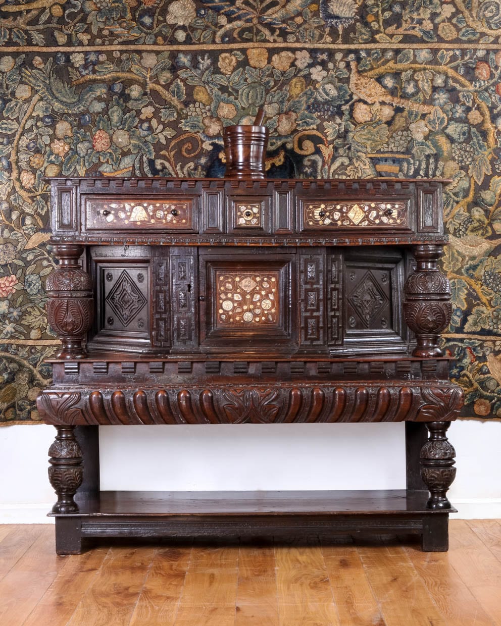 Elizabeth I inlaid livery cupboard